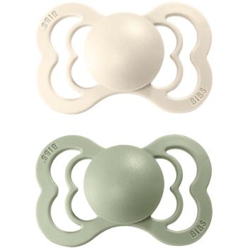 BIBS Supreme Natural Rubber Size 2: 6+ months dudlík Ivory / Sage 2 ks