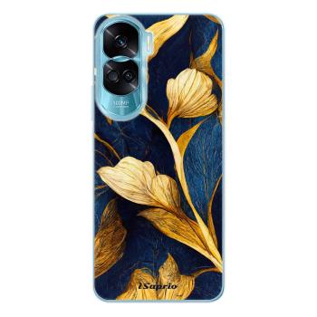 Odolné silikonové pouzdro iSaprio - Gold Leaves - Honor 90 Lite 5G