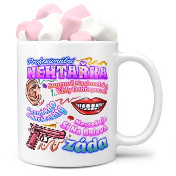 Hrnek Správná nehtařka (Náplň hrníčku: Marshmallow)