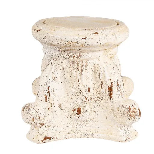 Béžový antik dekorační stolek pod květiny Baroque - 22*22*21 cm 6MG0059