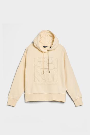 MIKINA GANT D2. TONAL EMB QUADRAT HOODIE LINEN