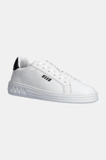 Kožené sneakers boty MSGM bílá barva, 3740MS506 787