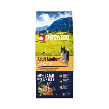 Ontario Adult Medium Lamb&Rice granule 12 kg