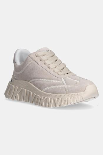 Semišové sneakers boty Dkny Laeoni béžová barva, K4408656