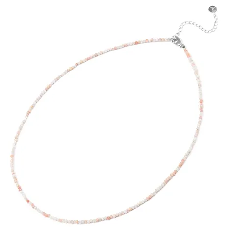 Agato Dámský minerální náhrdelník s růžovým opálem POL-N10/47L