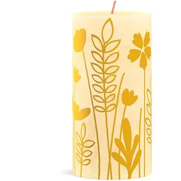 BOLSIUS rustikální válec slunečně žlutá 130 × 68 mm (8717847155276)