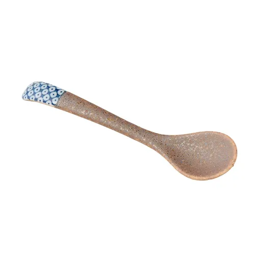 Jídelní lžíce SHIBORI 12,5 cm, modrá, keramika, MIJ