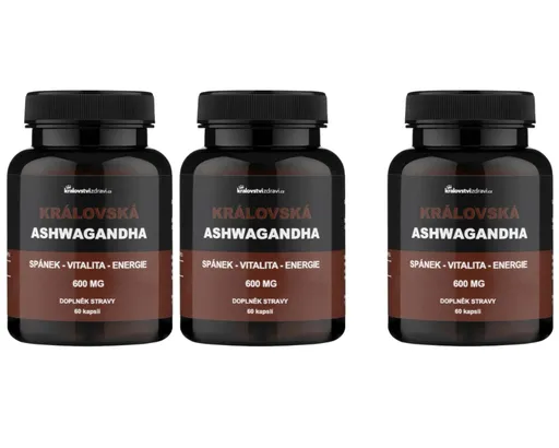 Království zdraví 2+1 ZDARMA Královská Ashwagandha 600 mg, extrakt z Ašvagandy