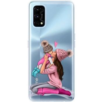 iSaprio Kissing Mom - Brunette and Girl pro Realme 7 Pro (kmbrugirl-TPU3-RLM7pD)