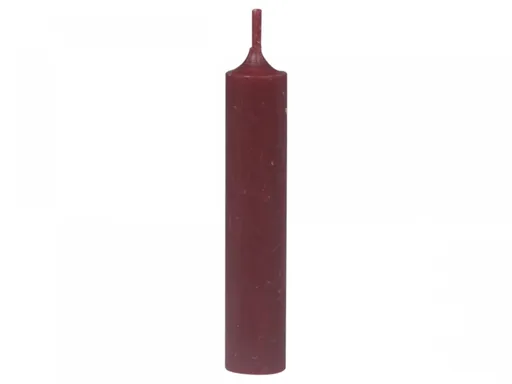 Červená úzká krátká svíčka Short dinner red - Ø 2 *11cm / 4.5h Chic Antique