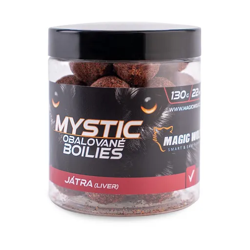 Magic Wolf Boilies obalované Mystic 130g - Játra 22mm,Magic Wolf Boilies obalované Mystic 130g - Játra 22mm