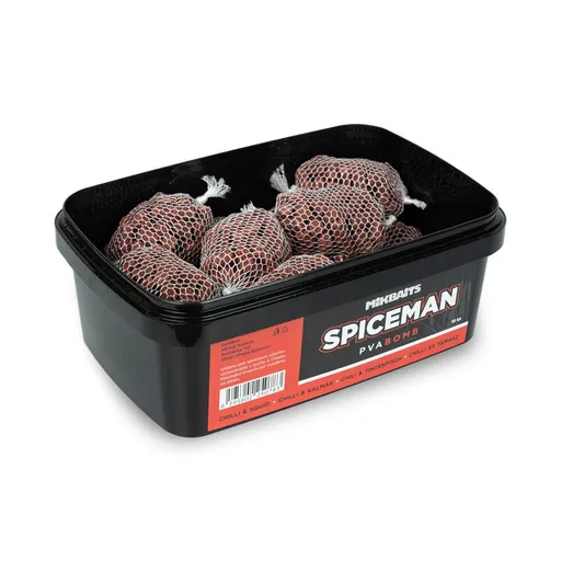 Mikbaits PVA Bomb Spiceman 15ks - Chilli Squid,Mikbaits PVA Bomb Spiceman 15ks - Chilli Squid