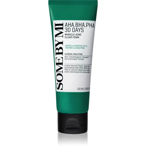 Some By Mi AHA∙BHA∙PHA 30 Days Miracle Acne Clear Foam hloubkově čisticí pěna pro problematickou pleť, akné 100 ml