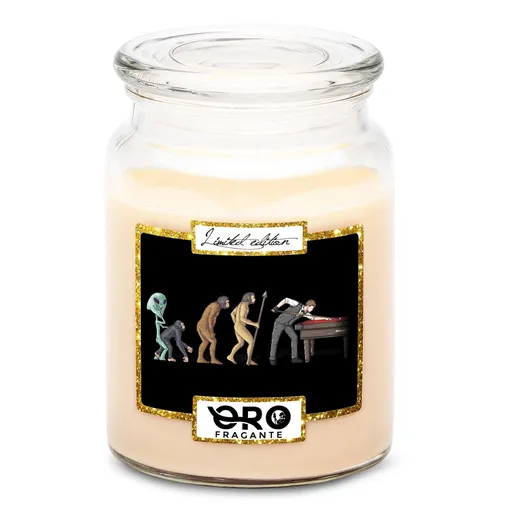 Svíčka Evoluce kulečníku (Vůně svíčky: Vanilka)