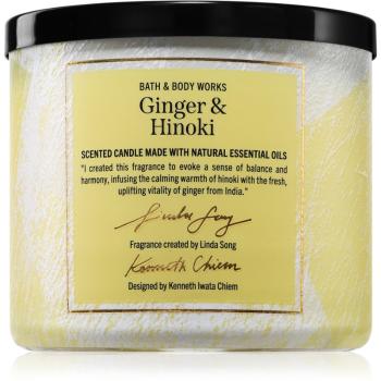 Bath & Body Works Ginger & Hinoki vonná svíčka 411 g