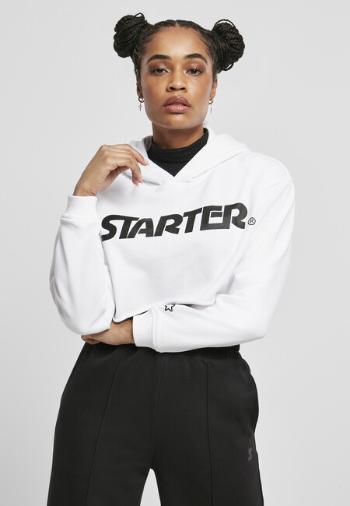 Ladies Starter Cropped Hoody white - S