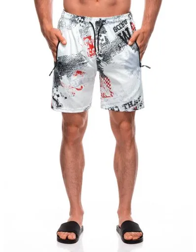 Pánské plavecké šortky W513 bílé