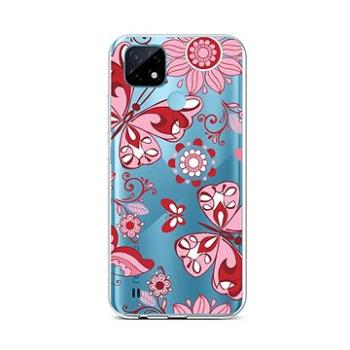 TopQ Realme C21 silikon Pink Butterfly 66837 (Sun-66837)