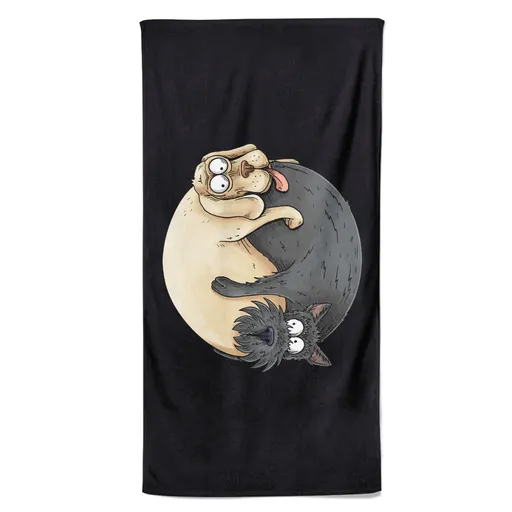 Osuška Jin Jang – psi (Velikost osušky: 70x140cm)