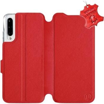 Flip pouzdro na mobil Xiaomi Mi A3 - Červené - kožené -   Red Leather (5903226953585)