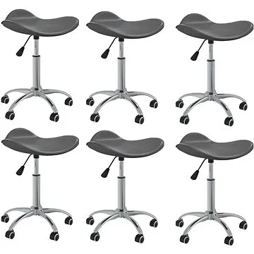 Otočné SHUMEE 6 ks šedé umělá kůže , 3088550 (3088550)