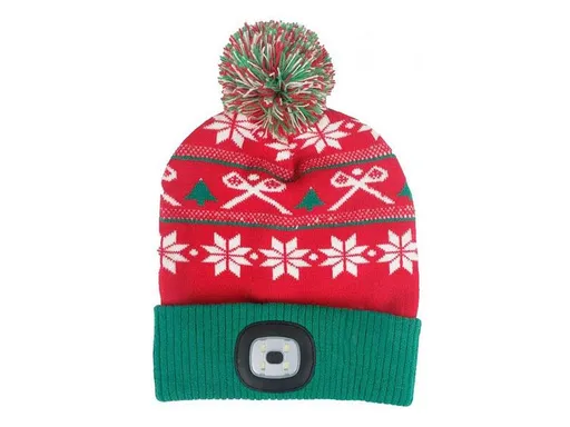 Čepice s čelovkou STREND PRO 3133737 X-mas nabíjecí