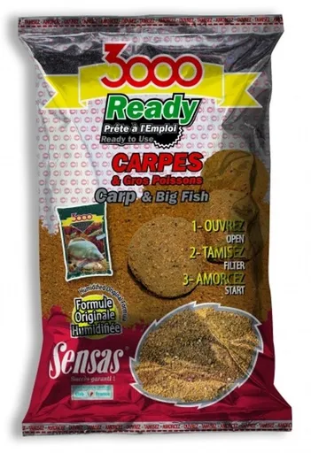 Sensas Krmítková směs 3000 Ready 1,25kg - Kapr,Sensas Krmítková směs 3000 Ready 1,25kg - Kapr