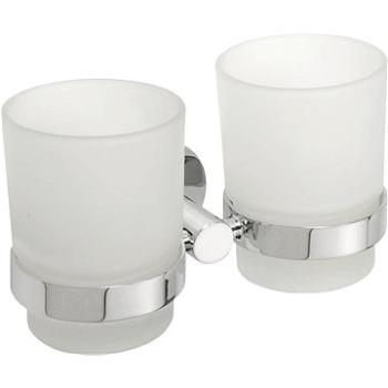 SAPHO X-ROUND dvojitý držiak pohárov, chróm (XR902)