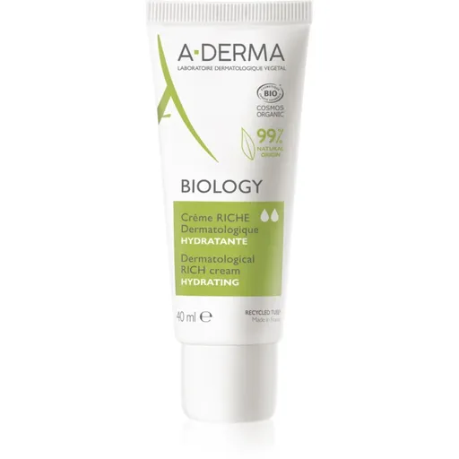 A-Derma Biology Rich Cream výživný hydratační krém pro suchou až velmi suchou citlivou pleť 40 ml