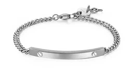 S'Agapõ Pánský ocelový náramek s lesklým středem Proud SPD11