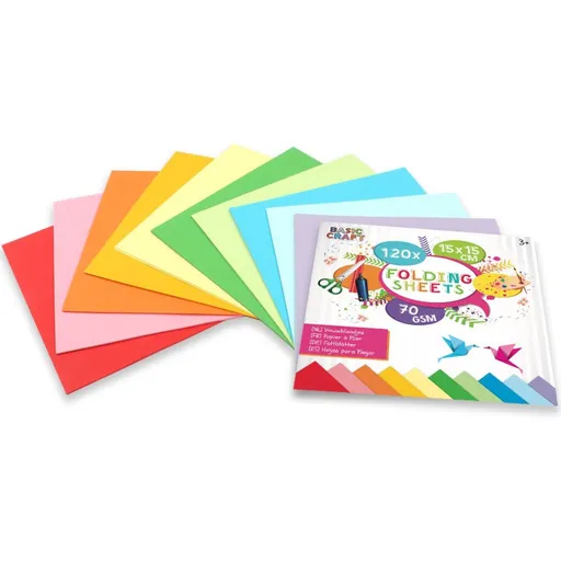 Sada barevných papírů 15x15 cm