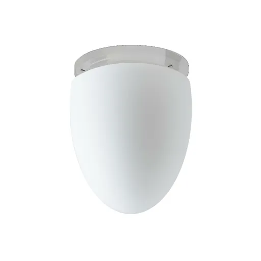 OSMONT MIR42434 MIRA stropní skleněné svítidlo nerez leštěná / bílá IP41 40W E27