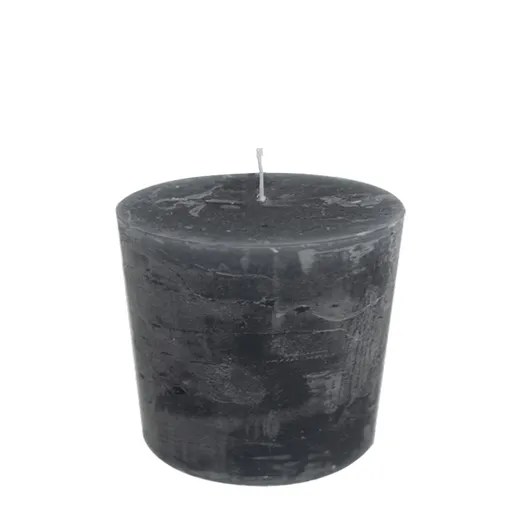 Tmavě šedá nevonná svíčka L válec - Ø 10*10cm BRKDG1010