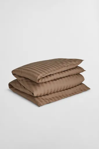 LOŽNÍ POVLEČENÍ GANT SATEEN STRIPES SINGLE DUVET 140x200 TAUPE BEIGE