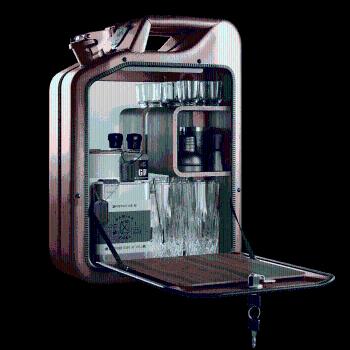 Minibar / kanistr - Bar Cabinet, Copper, 6 variant - Danish Fuel Variáns: Walnut