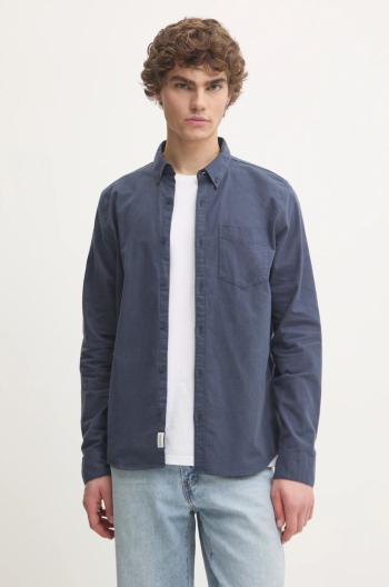 Košile Hollister Co. pánská, tmavomodrá barva, regular, s límečkem button-down, KI325-4056