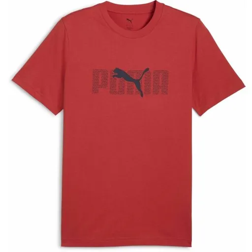 Puma ESSENTIALS LOGO LAB TEE Pánské triko, červená, velikost