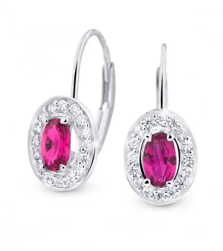 Cutie Jewellery Půvabné náušnice s třpytivými zirkony Z8049-55-X-2 červená