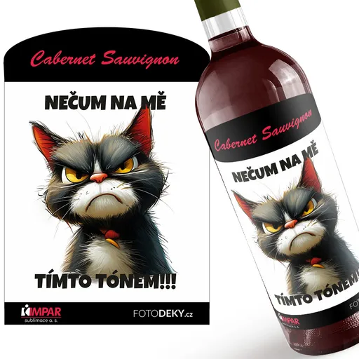 Víno Nečum na mě – kočka (Druh Vína: Červené víno)