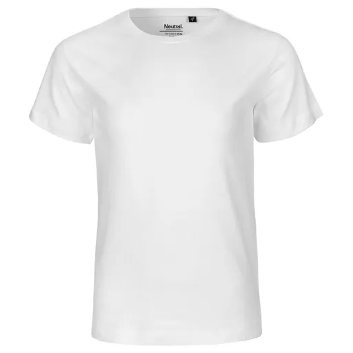 Neutral Dětské tričko s krátkým rukávem z organické Fairtrade bavlny - Bílá | 128/134