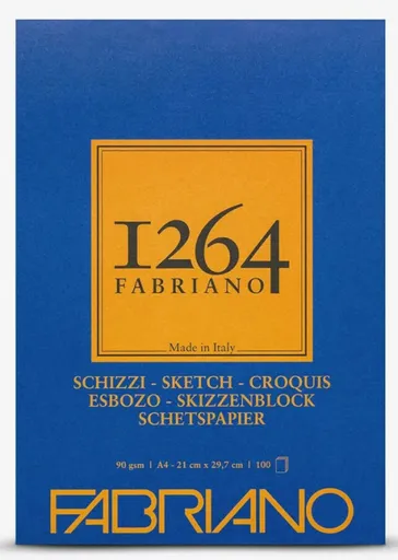 Skicák Fabriano Schizzi 1264 lepený 90g A4