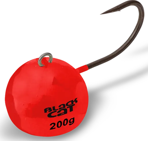 Black cat jigová hlava fire ball červená - 200 g