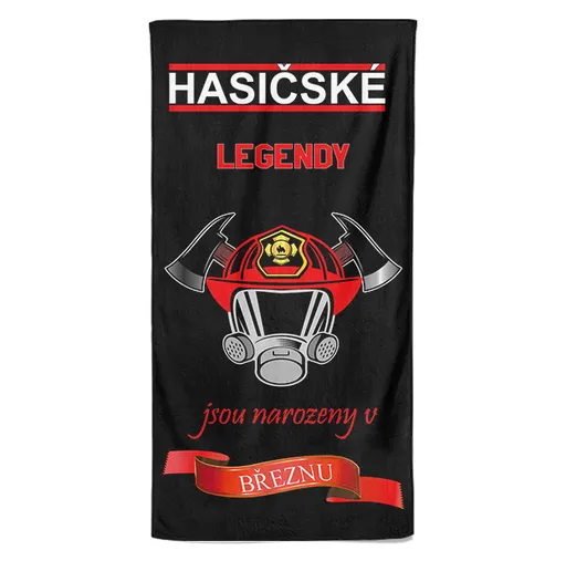 Osuška Hasičské legendy (Měsíc: 03 - Březen, Velikost osušky: 100x170cm)