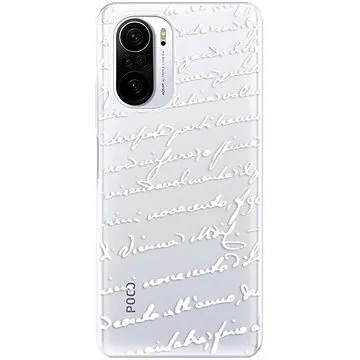 iSaprio Handwriting 01 - white pro Xiaomi Poco F3 (hawri01w-TPU3-PocoF3)