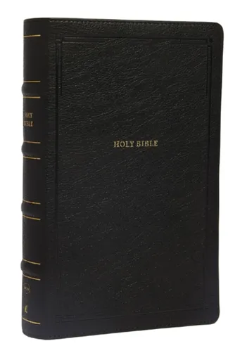 NKJV, End-of-Verse Reference Bible, Personal Size Large Print, Leathersoft, Black, Thumb Indexed, Red Letter, Comfort Print - Thomas Nelson