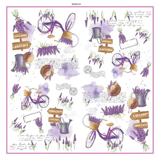 PROCOS Papírové ubrousky 33x33cm 3vrstvé levandule 20ks