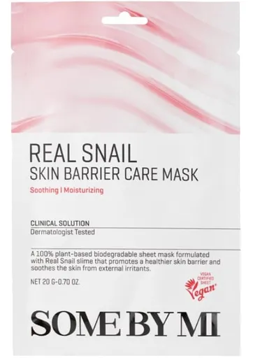 Some By Mi Sada exfoliačních a hydratačních pleťových masek Real Snail (Skin Barrier Care Mask) 20 x 20 g