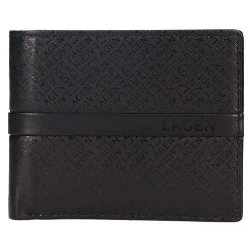 Pánská kožená peněženka Lagen Moises - černá