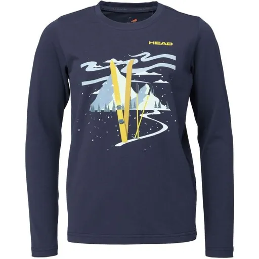 Head SION Dětské triko s dlouhým rukávem, tmavě modrá, velikost 116-122