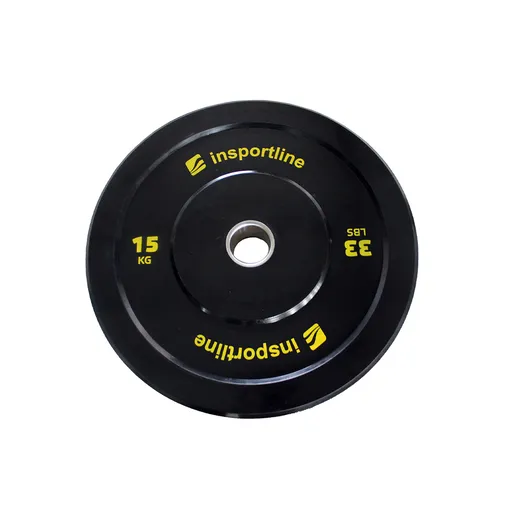 Gumový kotouč inSPORTline Bumper Plate Lite 15 kg 50 mm